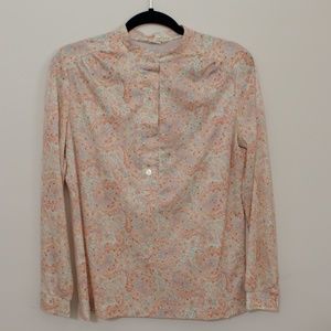 VINTAGE 1970s Paisley Blouse Sz L